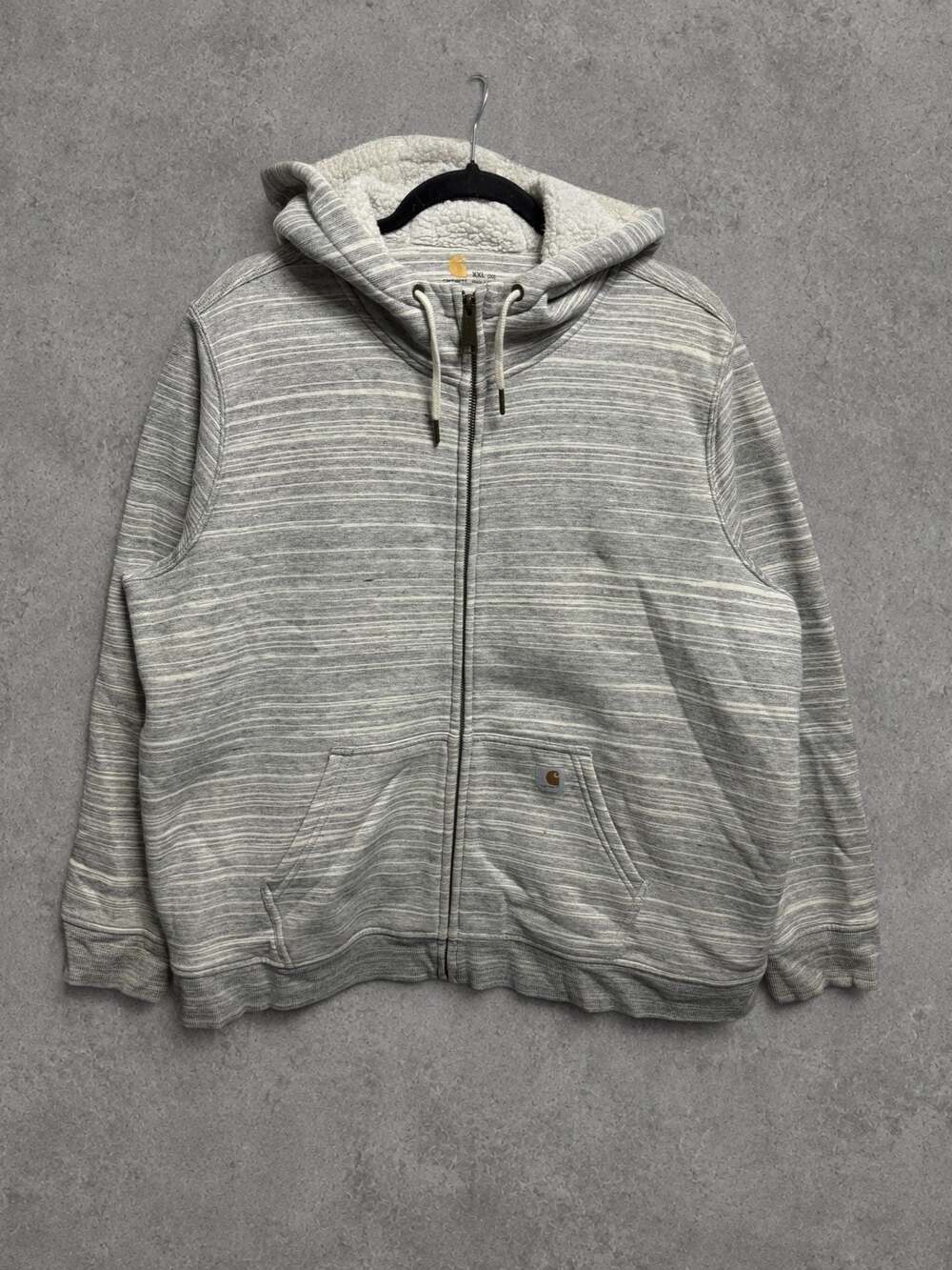 Carhartt Women's Full-Zip Sherpa-Lined Striped Hoodie